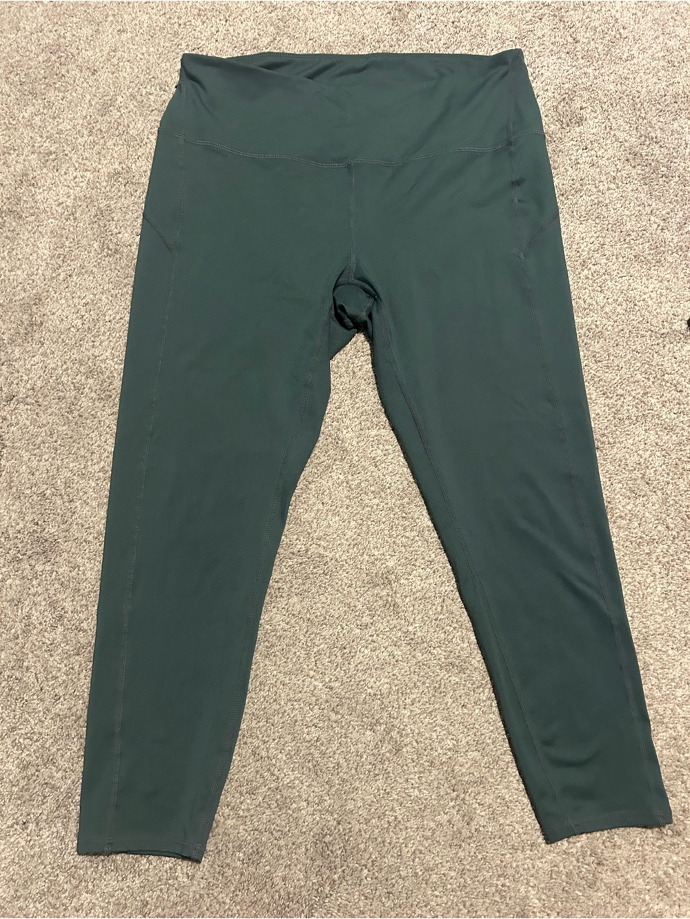 Zella Crop Leggings- Jade green
